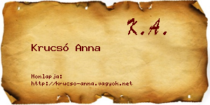 Krucsó Anna névjegykártya